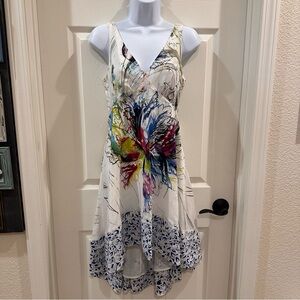 Maeve Anthropology Silk Floral High-Lo Sleeveless Dress Size 2